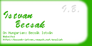 istvan becsak business card